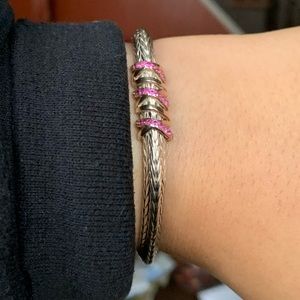 Phillip Gavriel two tone pink sapphire bracelet